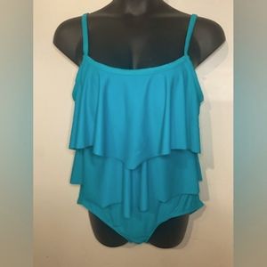 Maxine teal one-piece women's bathing suit 18w